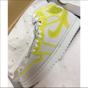 Air Jordan 1 Mid LX Off White Opti Yellow 8.5 W